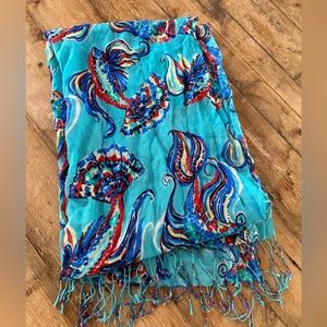 Lilly Pulitzer fish print scarf